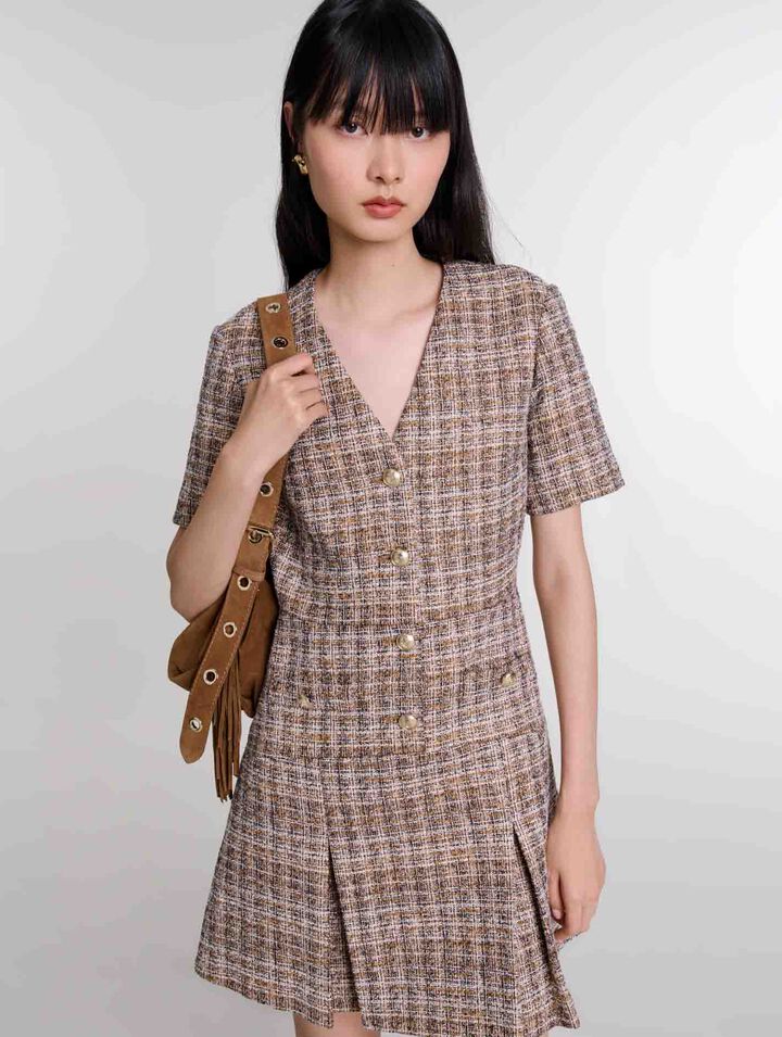 Abito corto in tweed