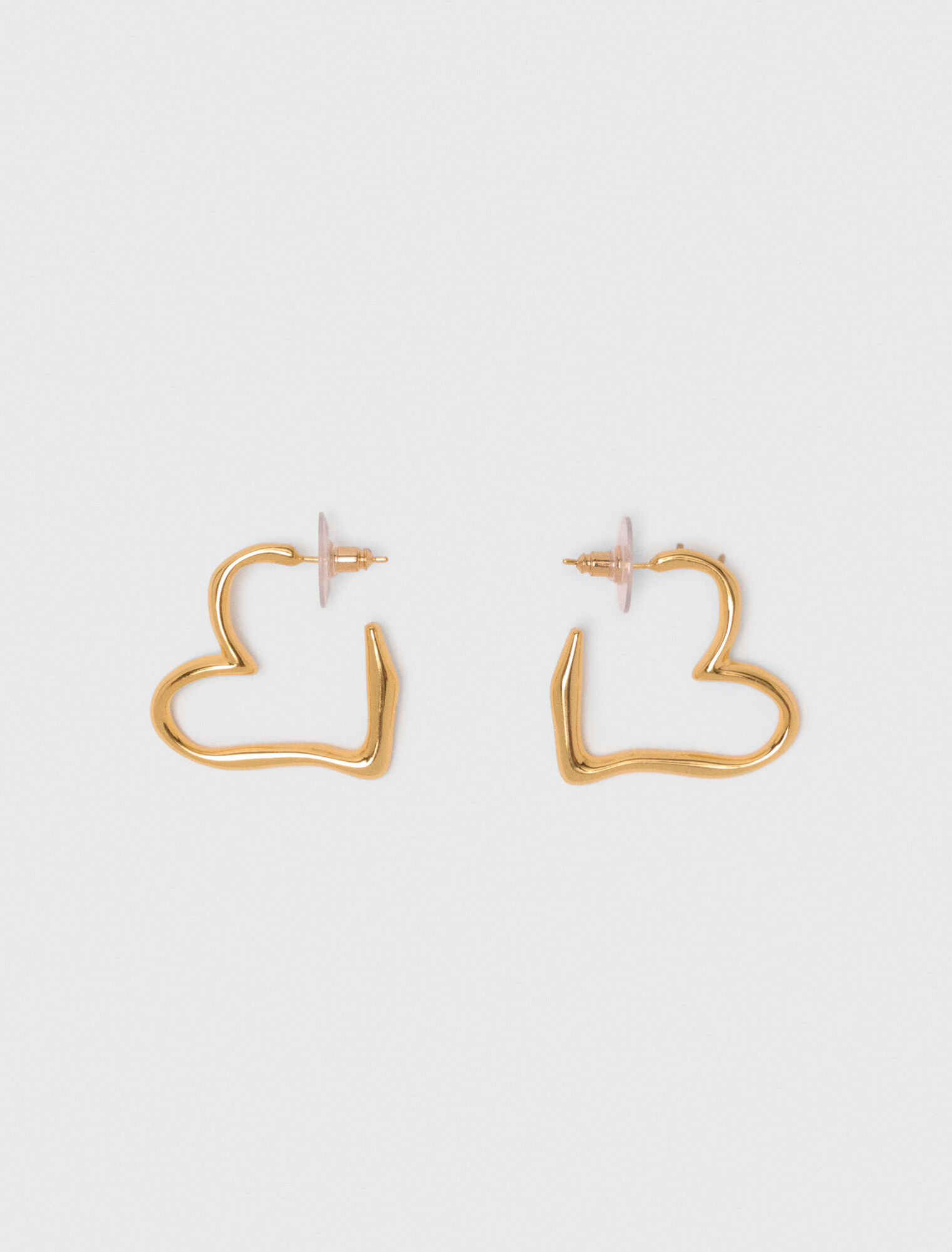 Cerchi cuore in ottone dorato