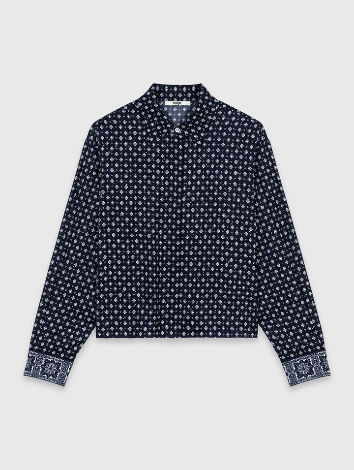Camicia con stampa e strass