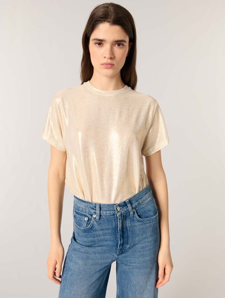 T-shirt in lamé