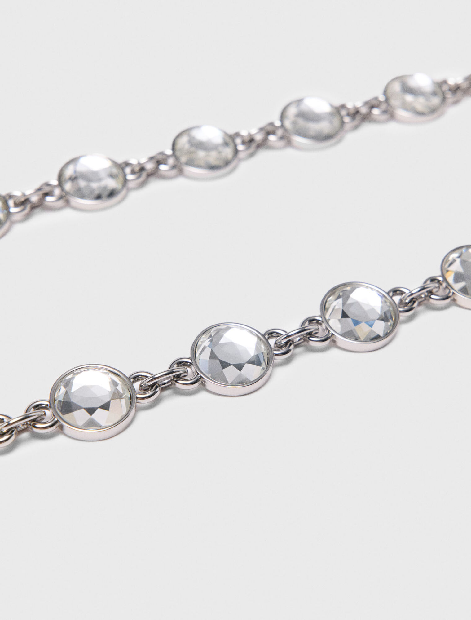 Cintura a catena con strass