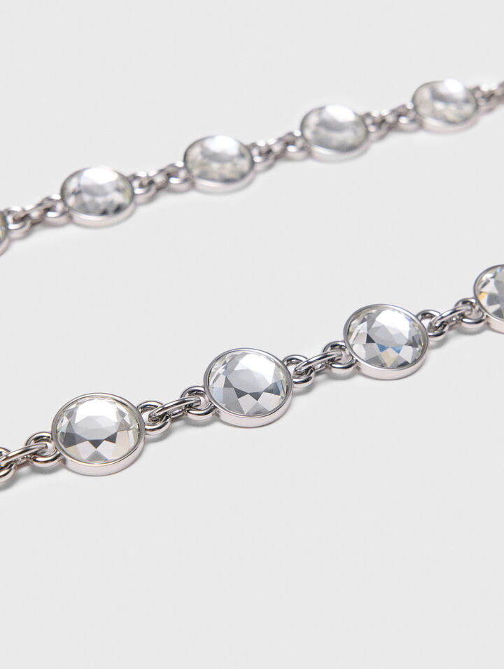 Cintura a catena con strass