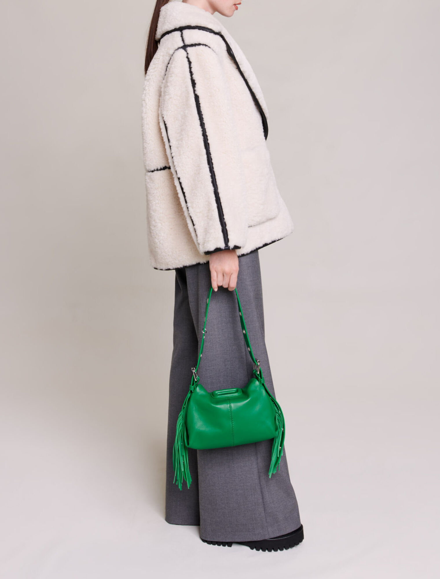 Cappotto corto in ecopelliccia