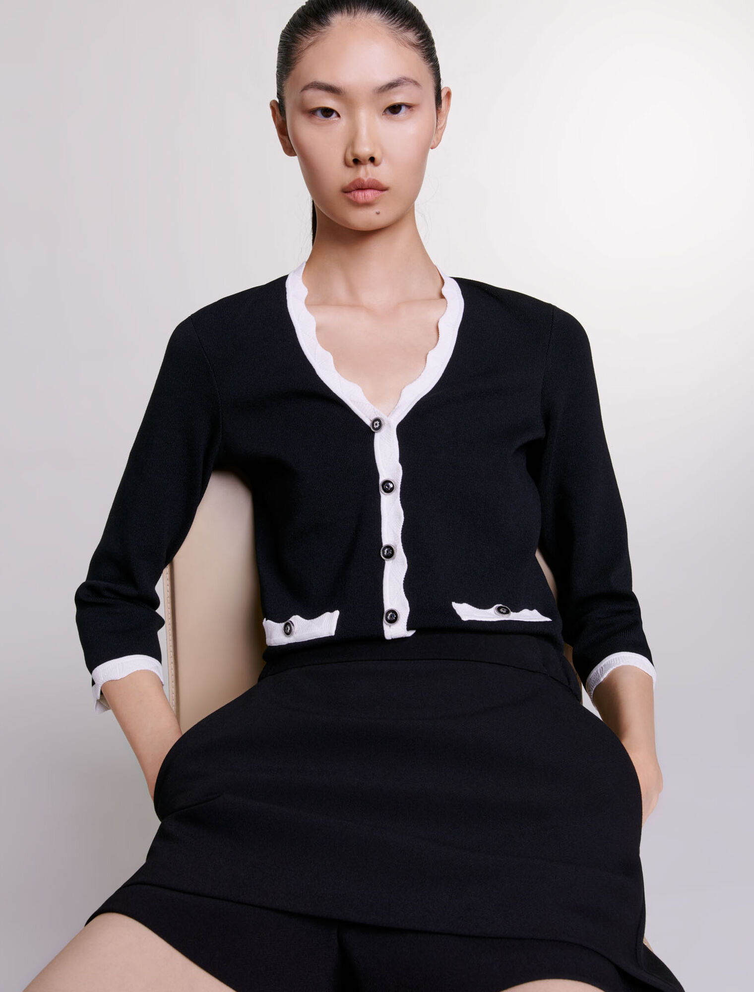 Cardigan bicolor