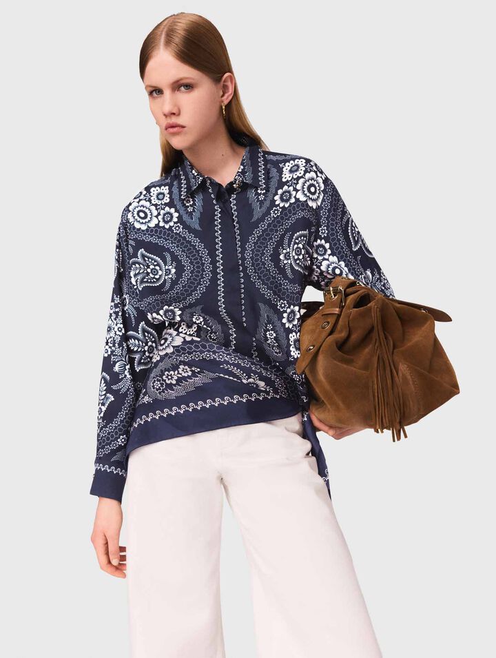 Camicia fluida con stampa