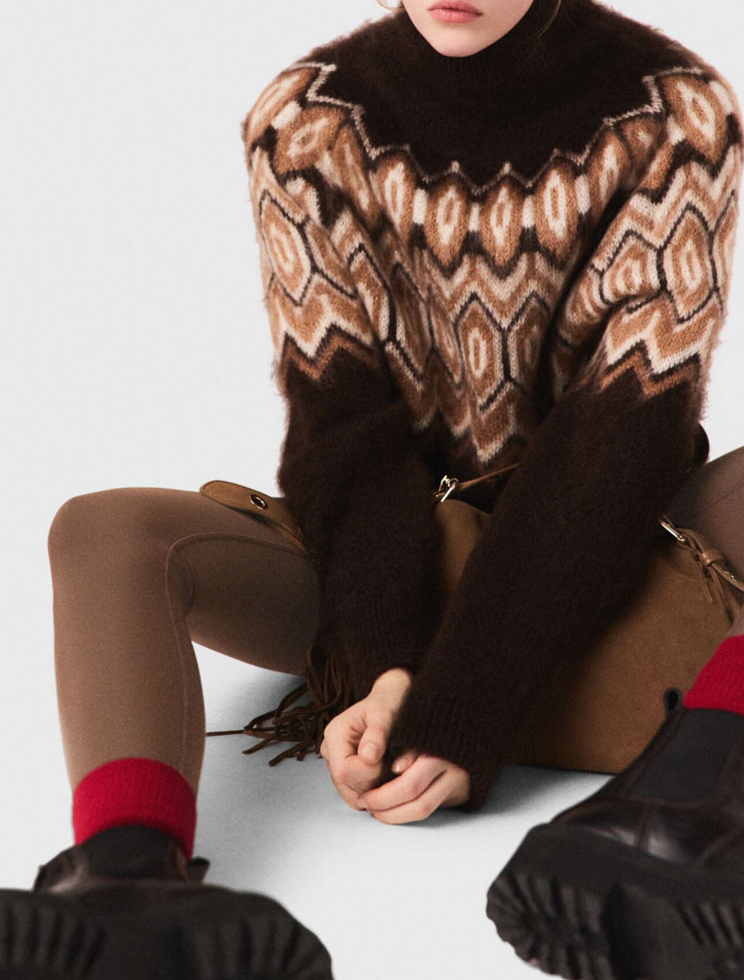 Maglione Fairisle a collo alto