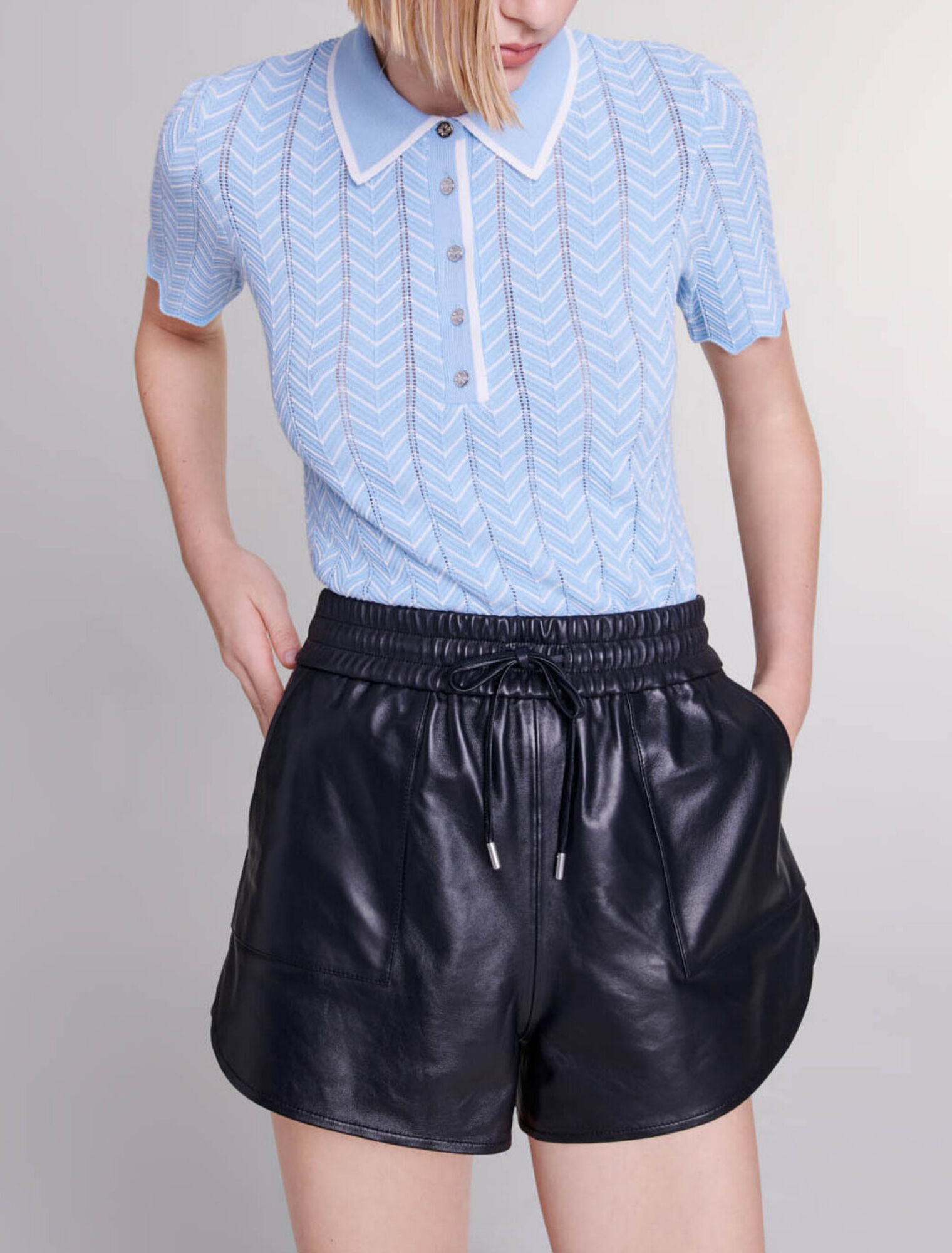 Shorts in pelle