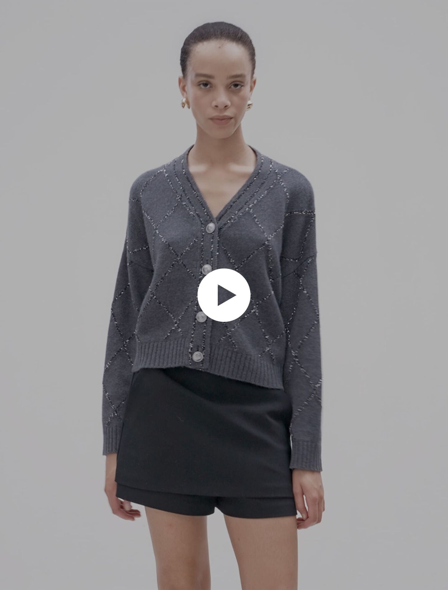 Gilet in maglia glitterata