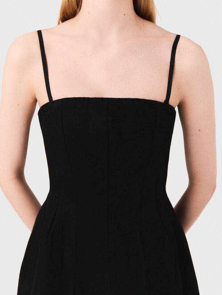 Abito bustier corto in lino