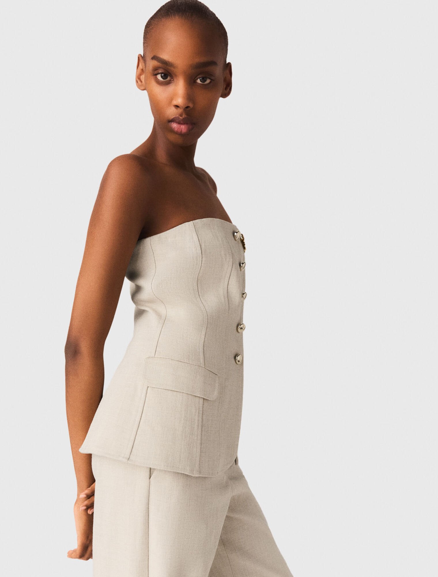 Top a bustino sartoriale