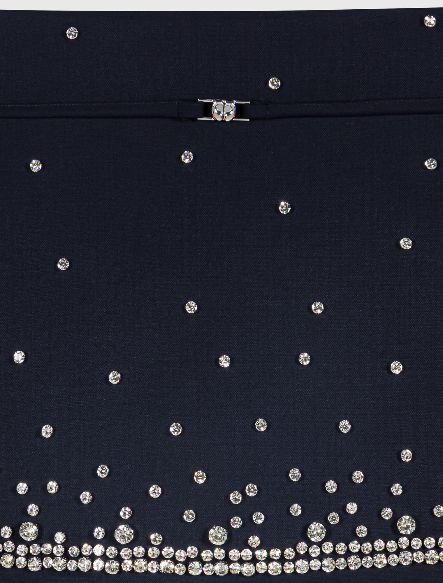 Shorts trompe l'oeil con strass