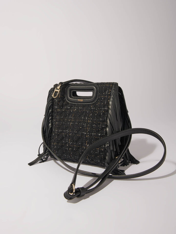 Borsa mini M in tweed trapuntato
