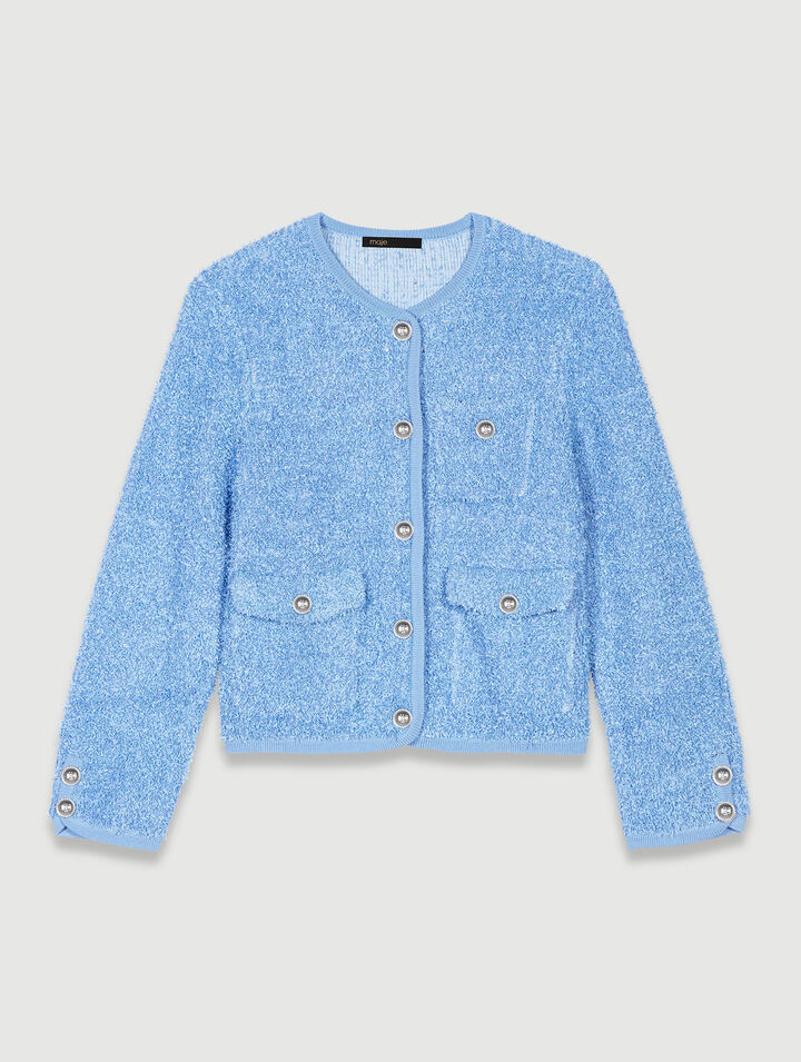 Cardigan in maglia con lustrini
