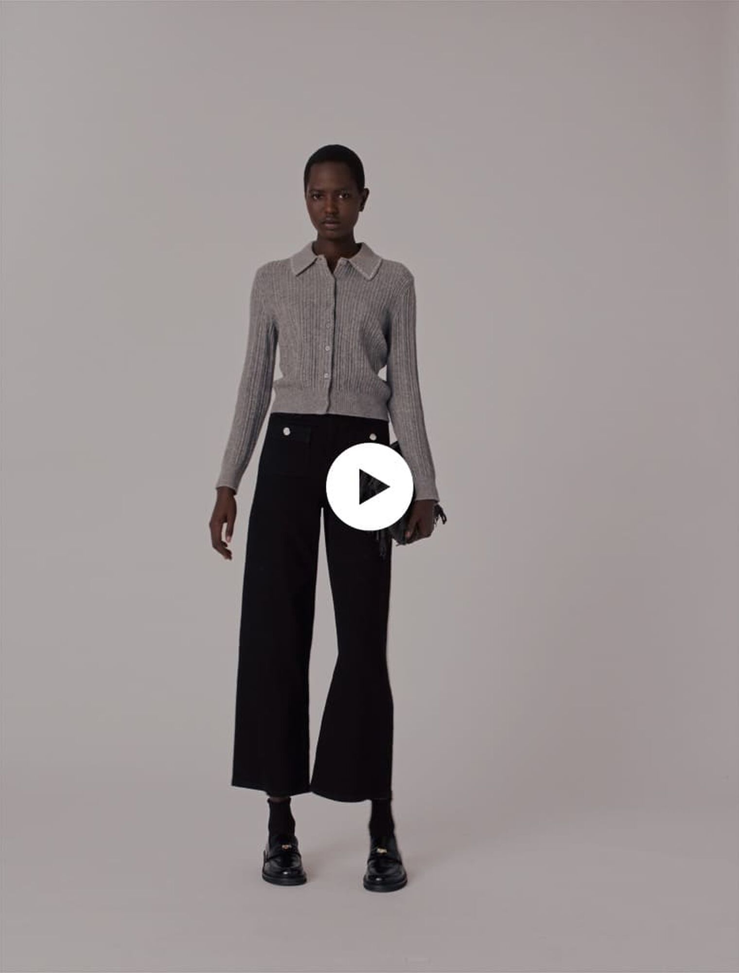 Jeans dritti con tasche applicate