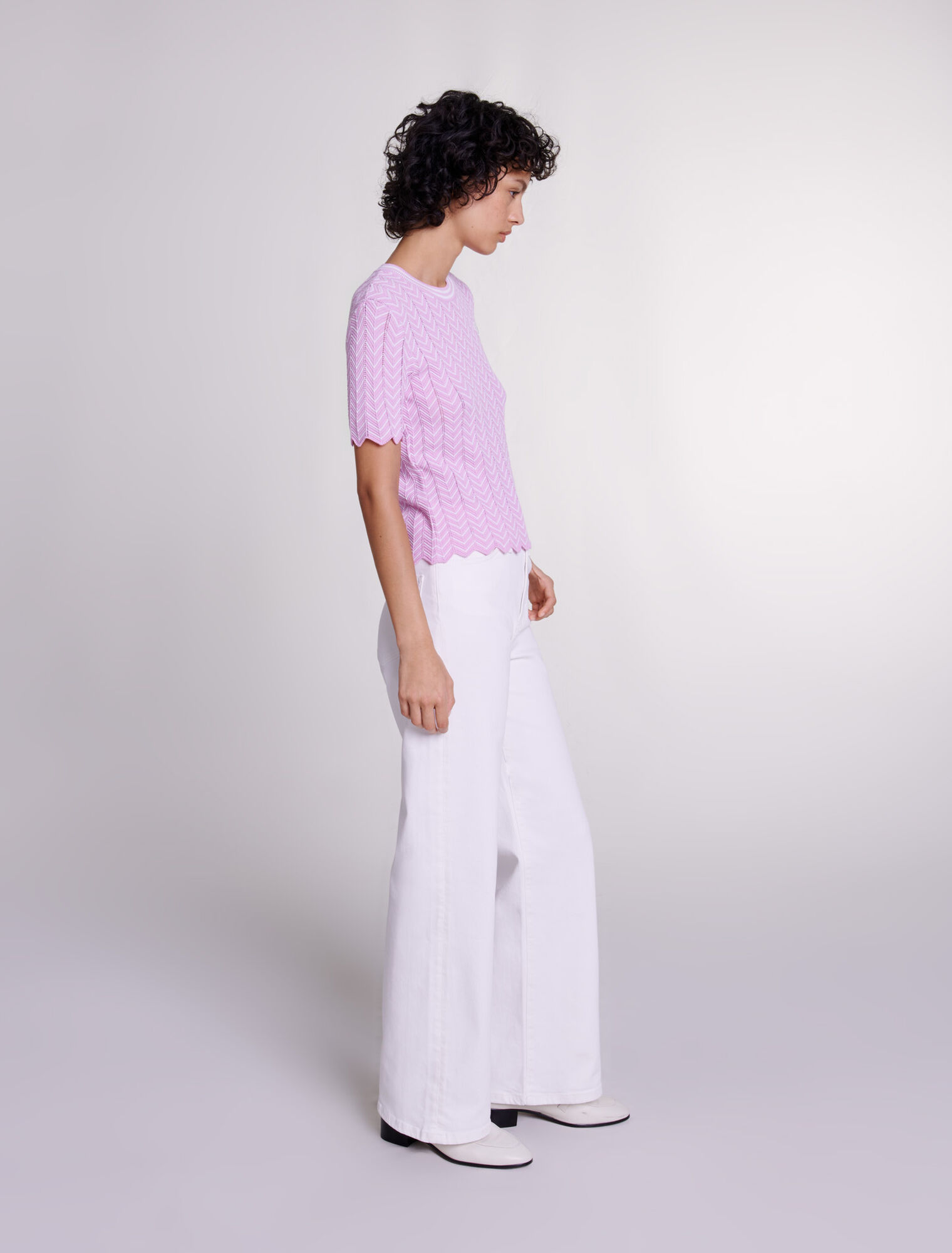 Top in maglia traforata