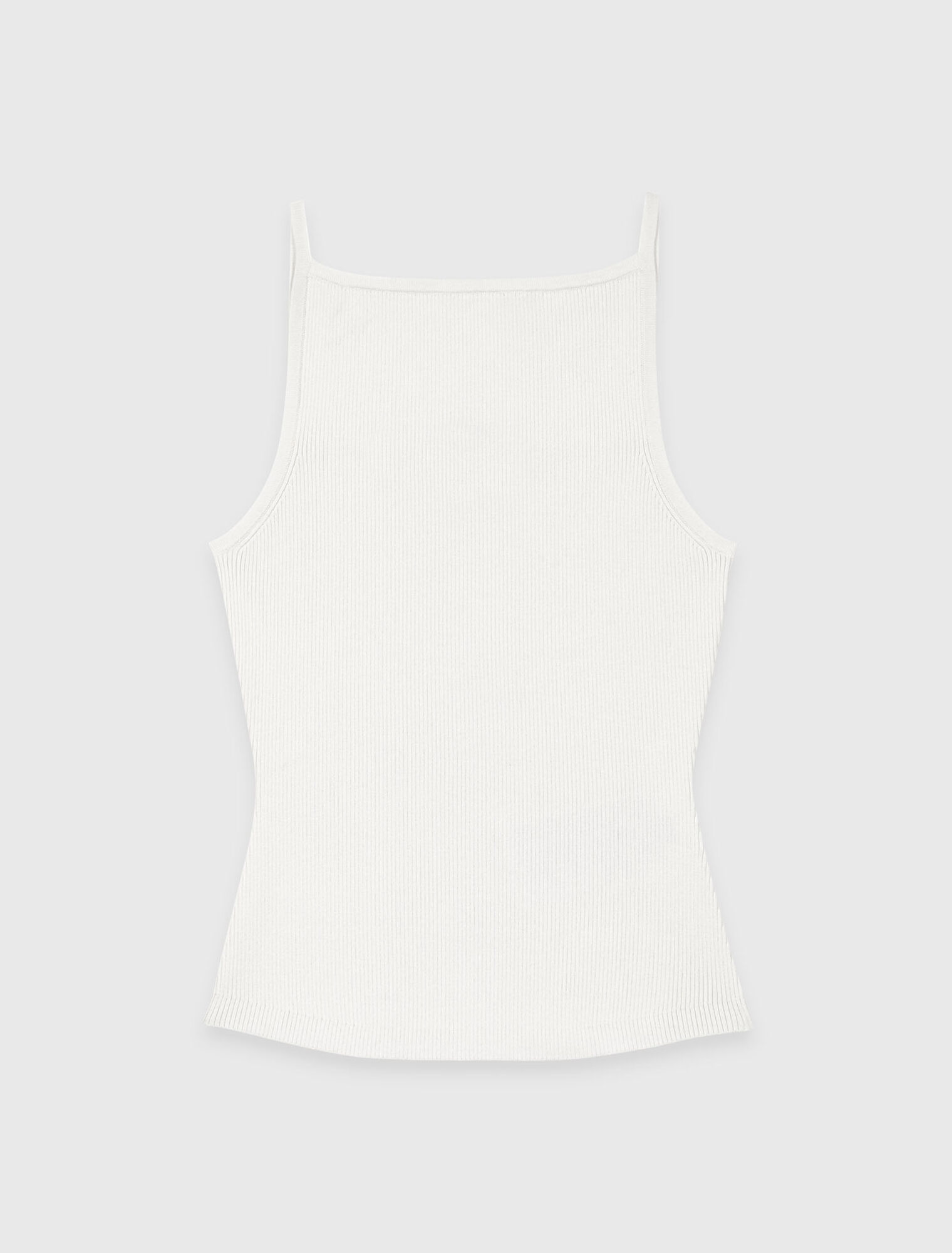 Top con scollo alto e dritto