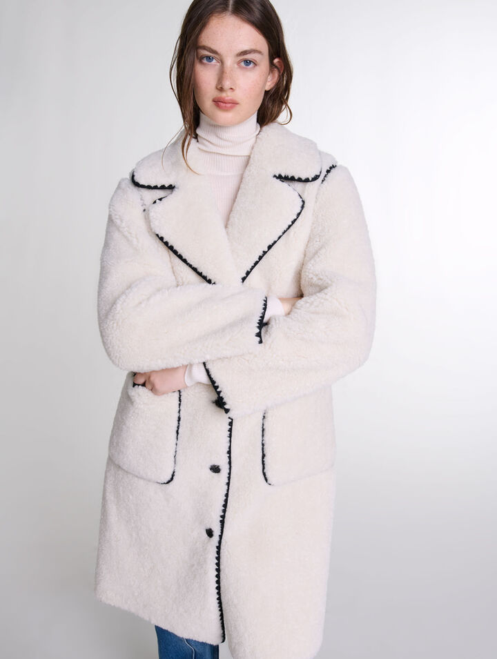 Cappotto midi felpato
