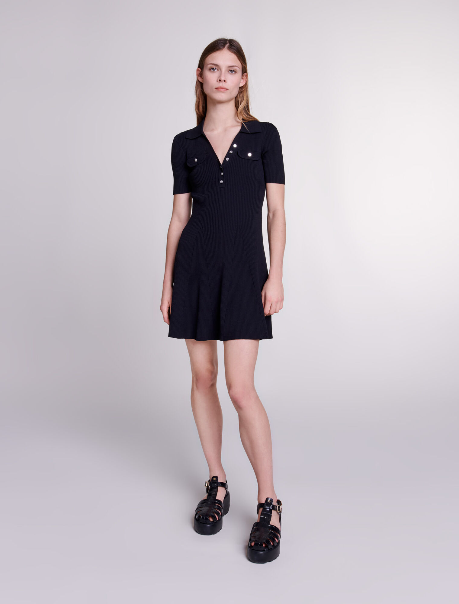 Abito corto in maglia