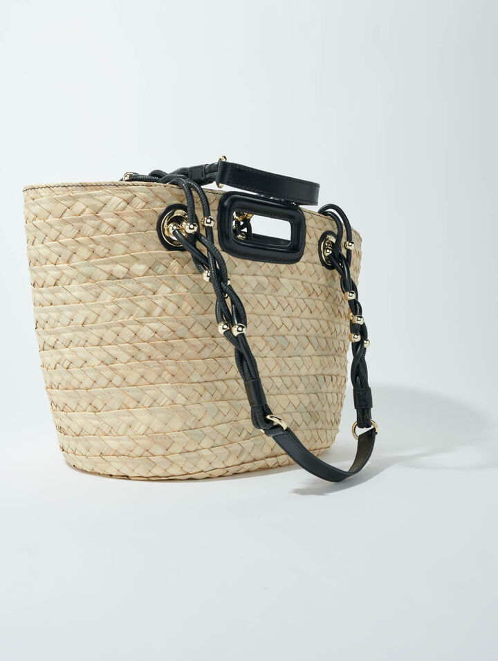 Borsa a cestino in rafia