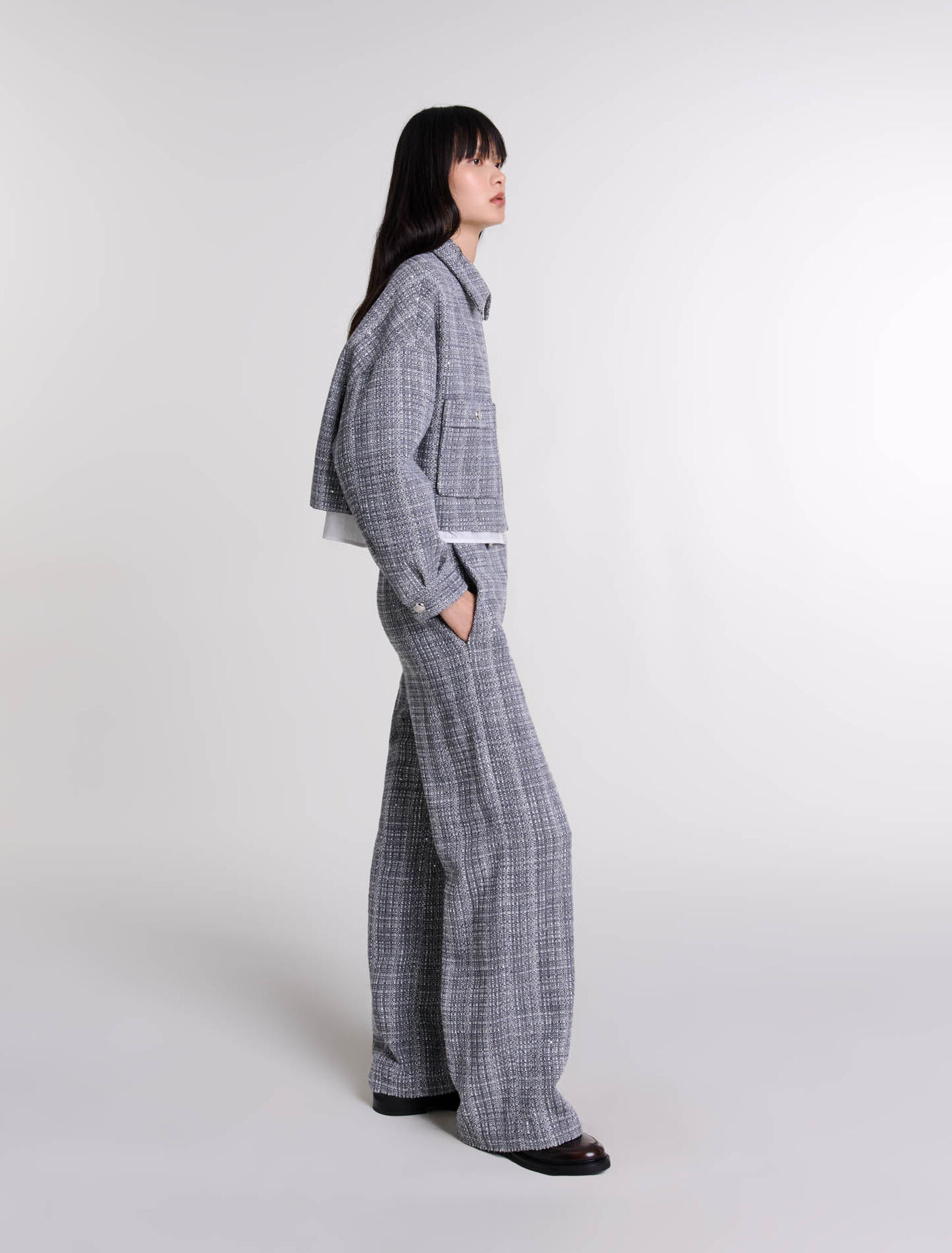 Giubbotto corto in tweed