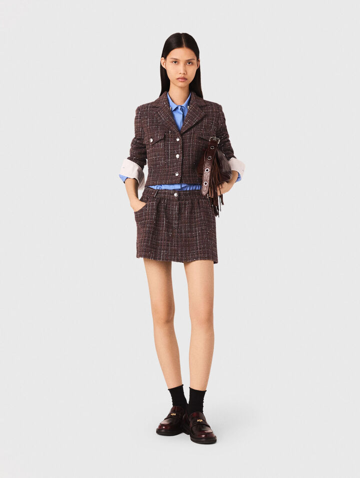 Giacca corta in tweed