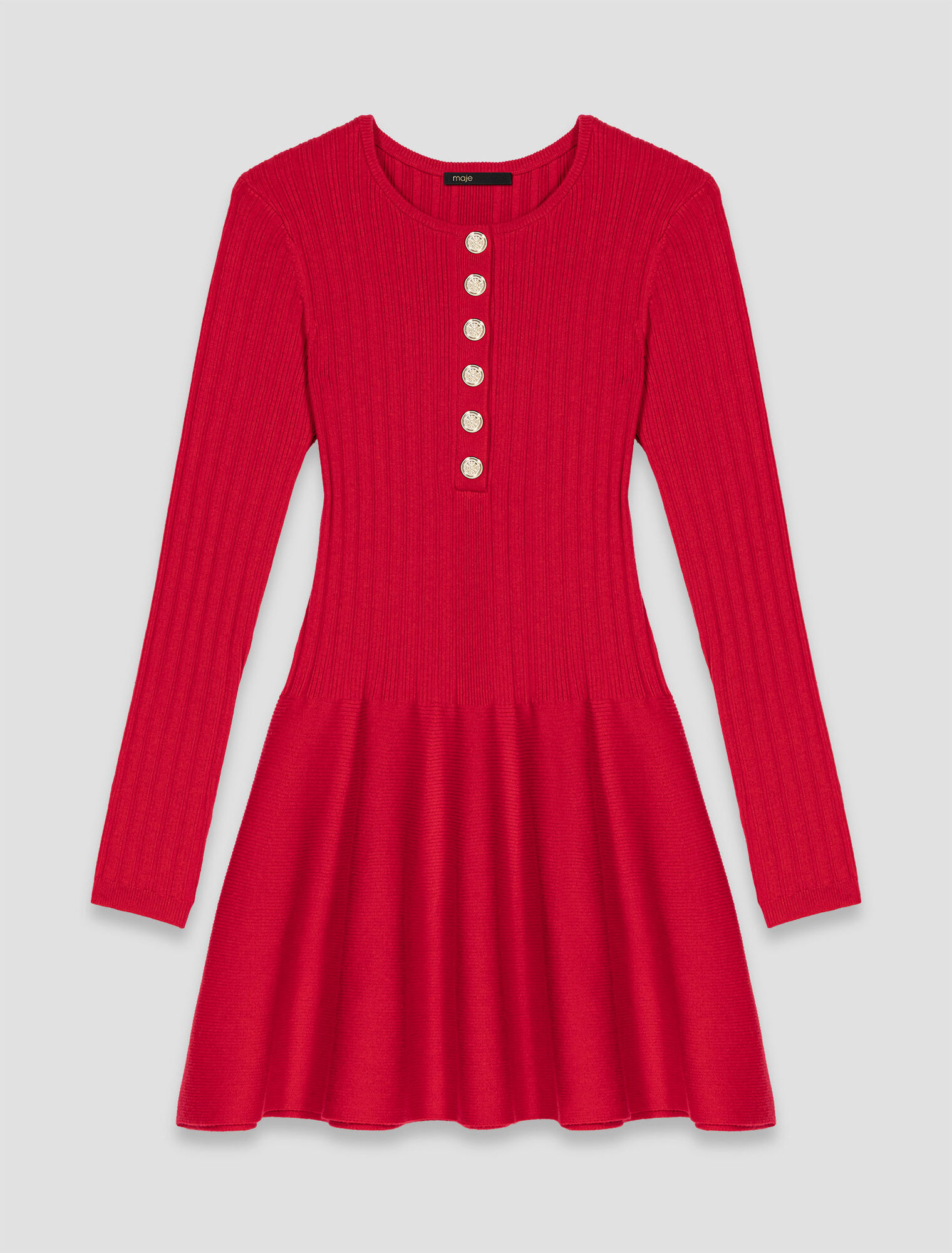 Abito in maglia con gonna svasata
