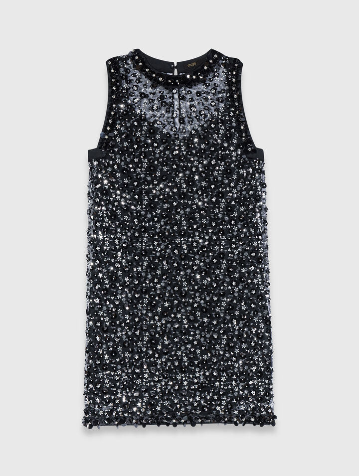 Abito glitterato floreale