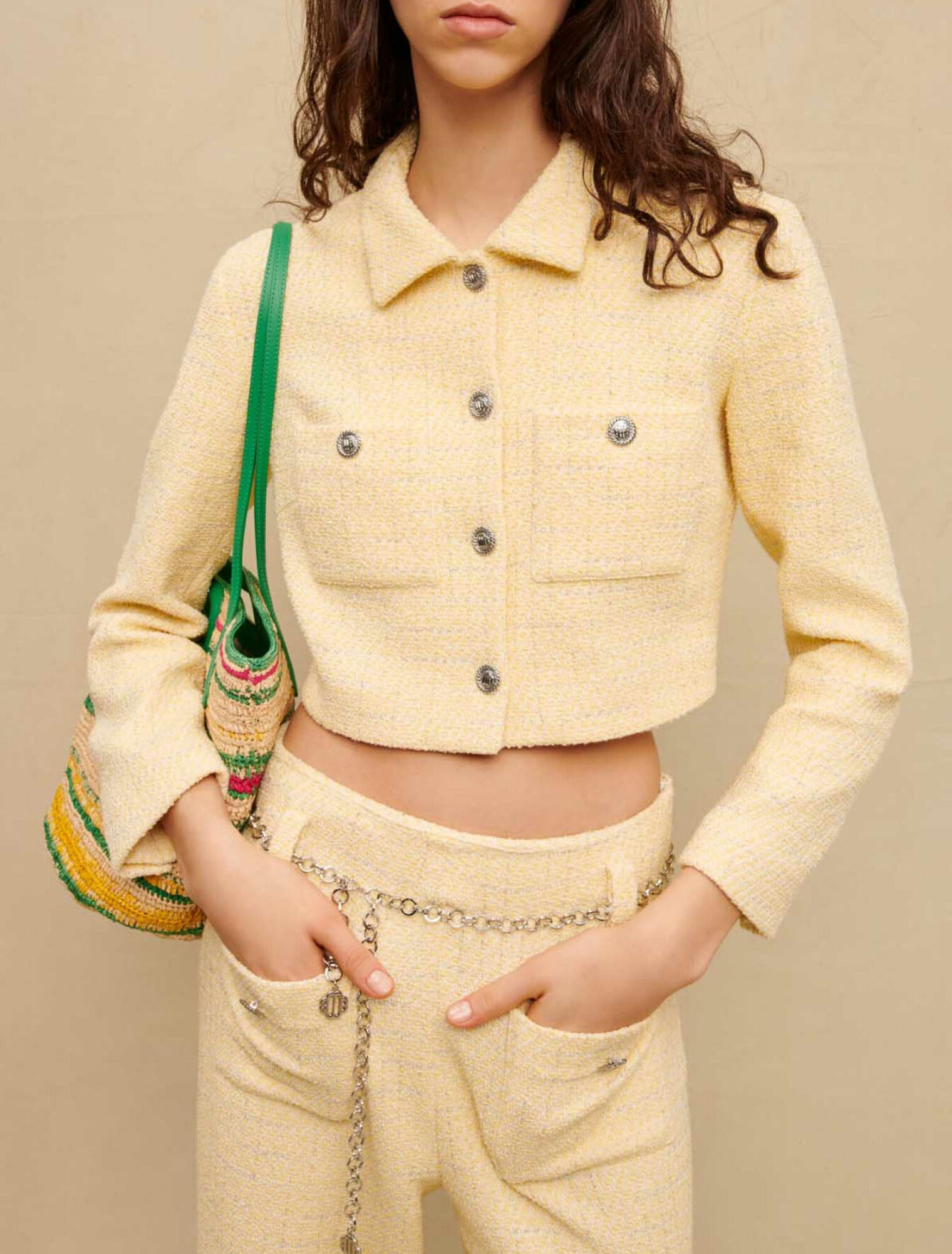 Giacca corta da tailleur in tweed
