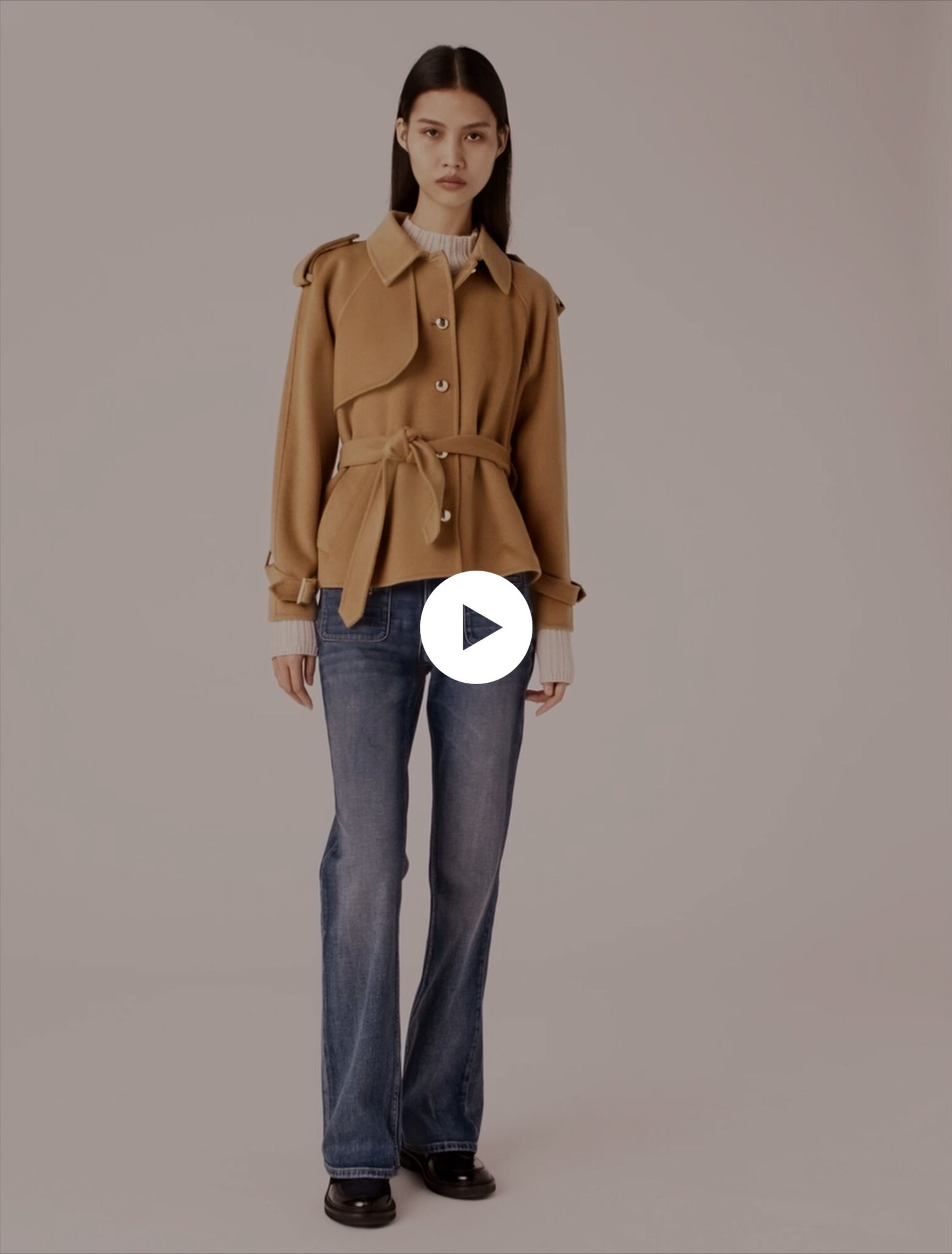 Cappotto corto double face