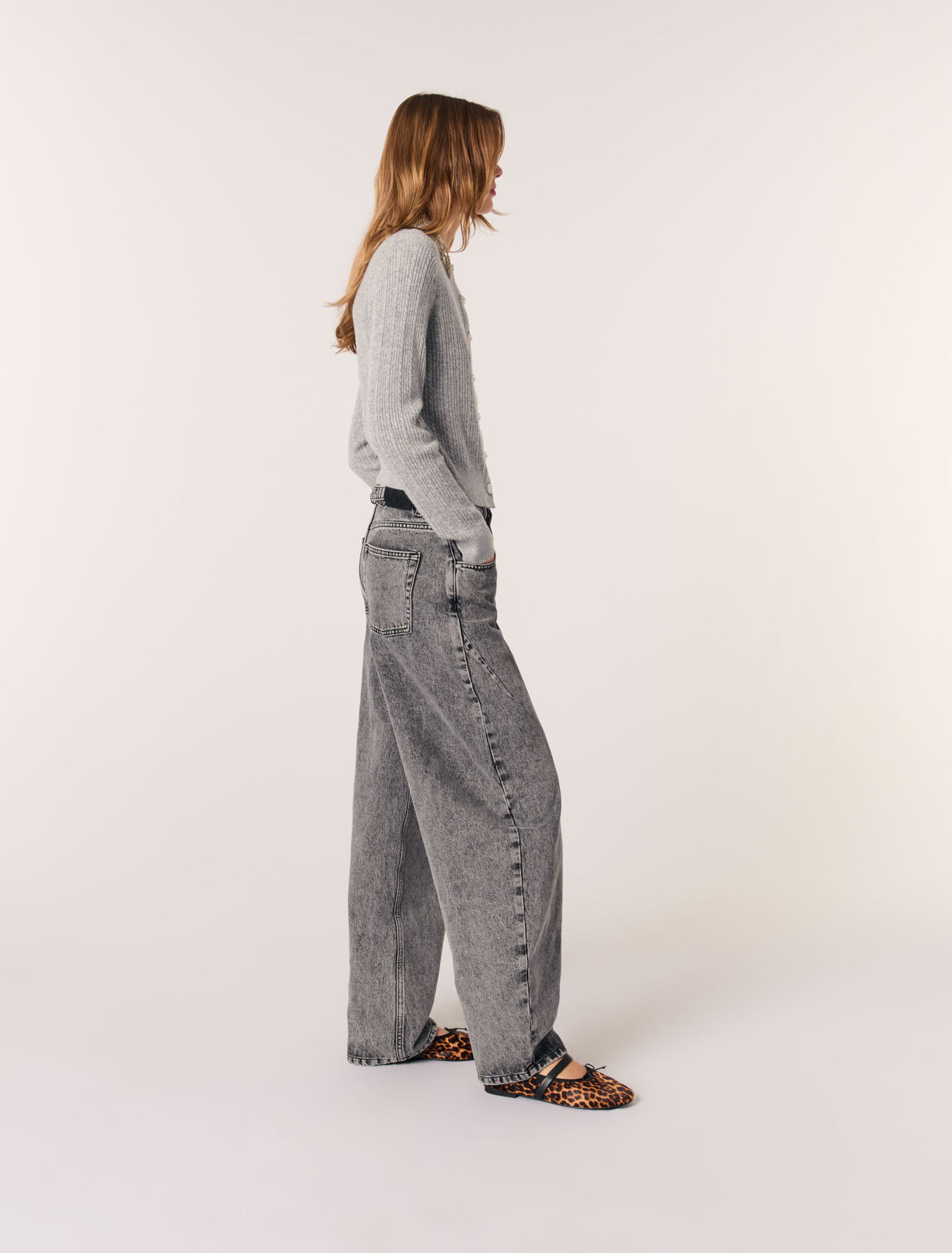 Cardigan con colletto rimovibile