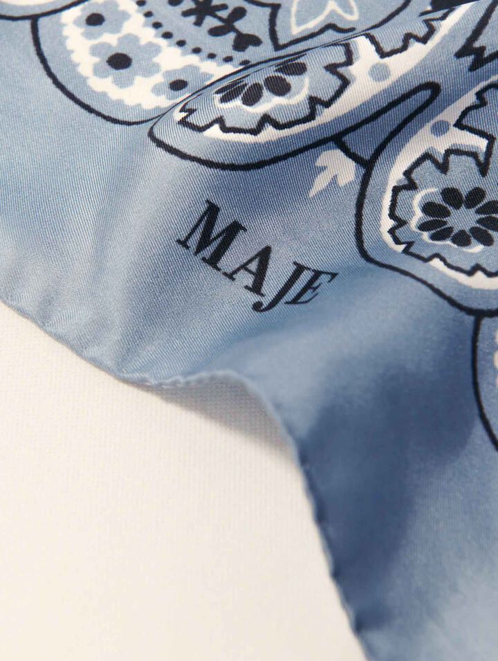 Foulard con stampa a bandana