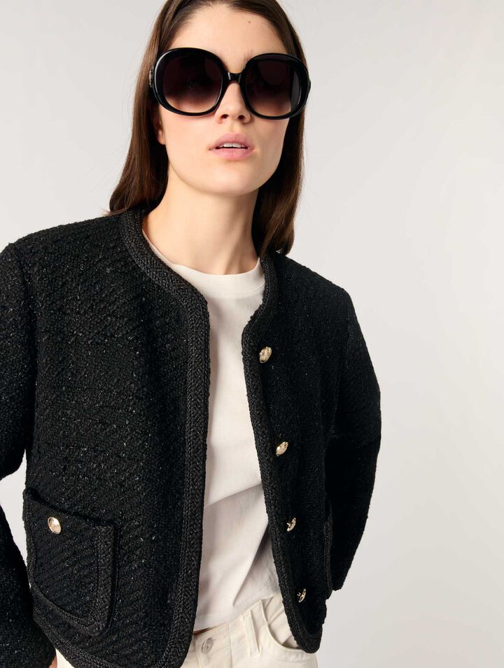 Giacca corta in tweed