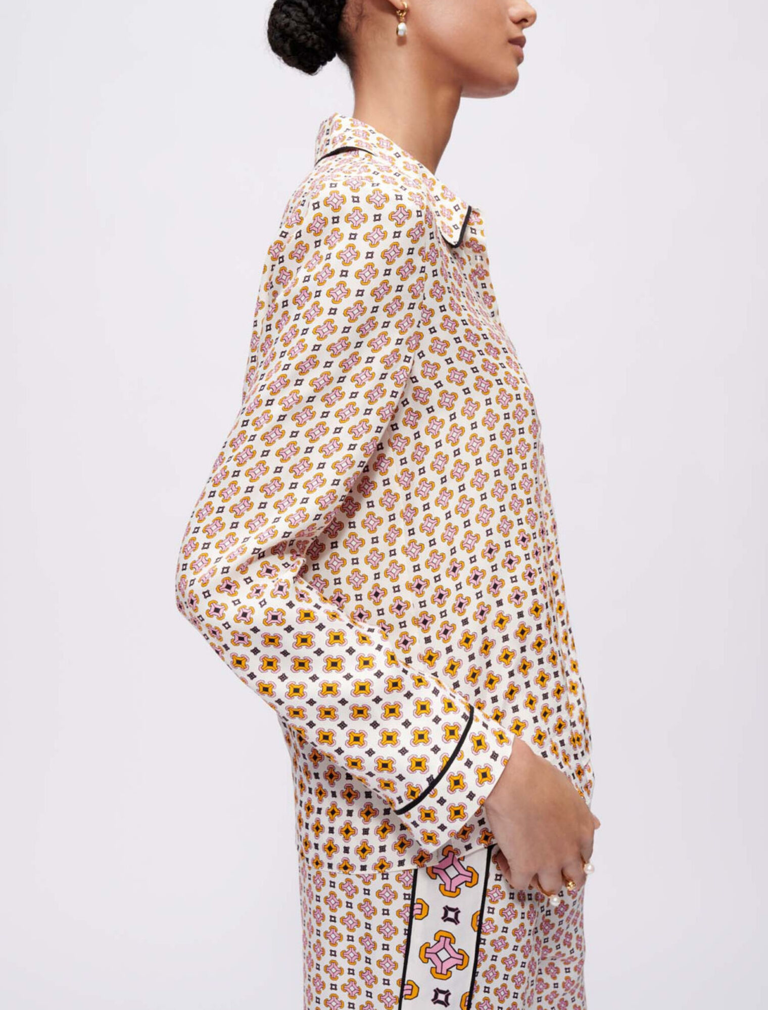 Camicia in viscosa stampata