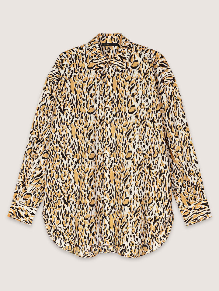 Camicia con stampa leopardata