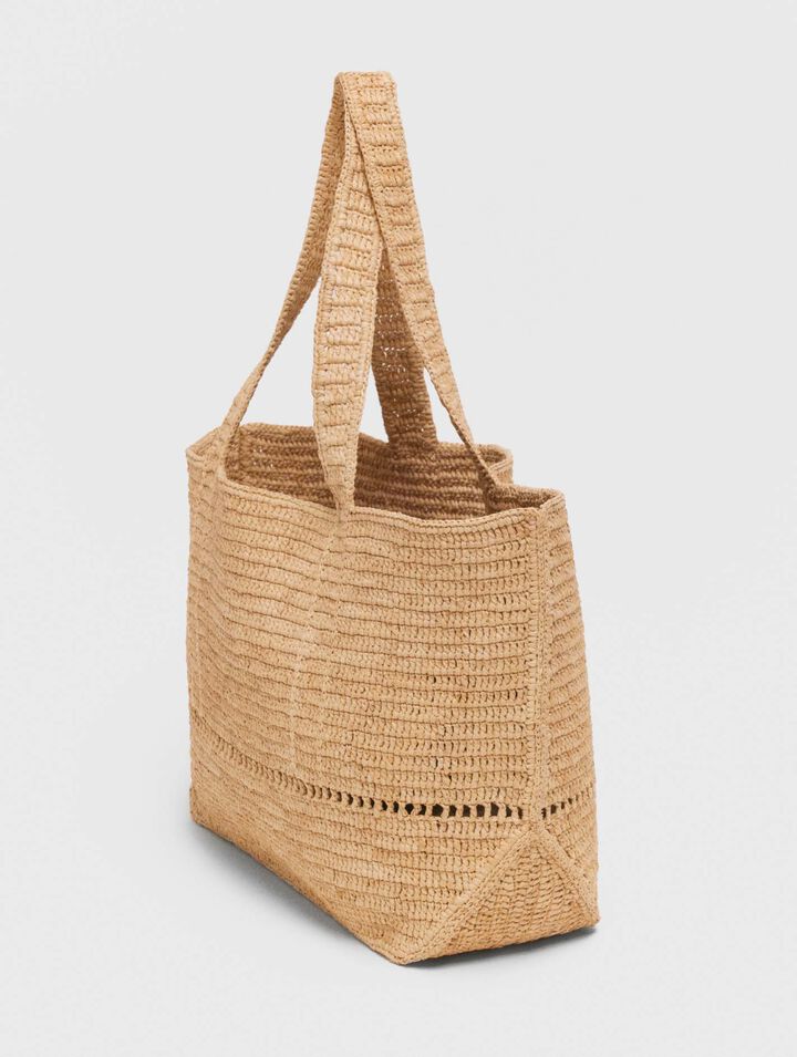 Shopping bag in rafia crochet