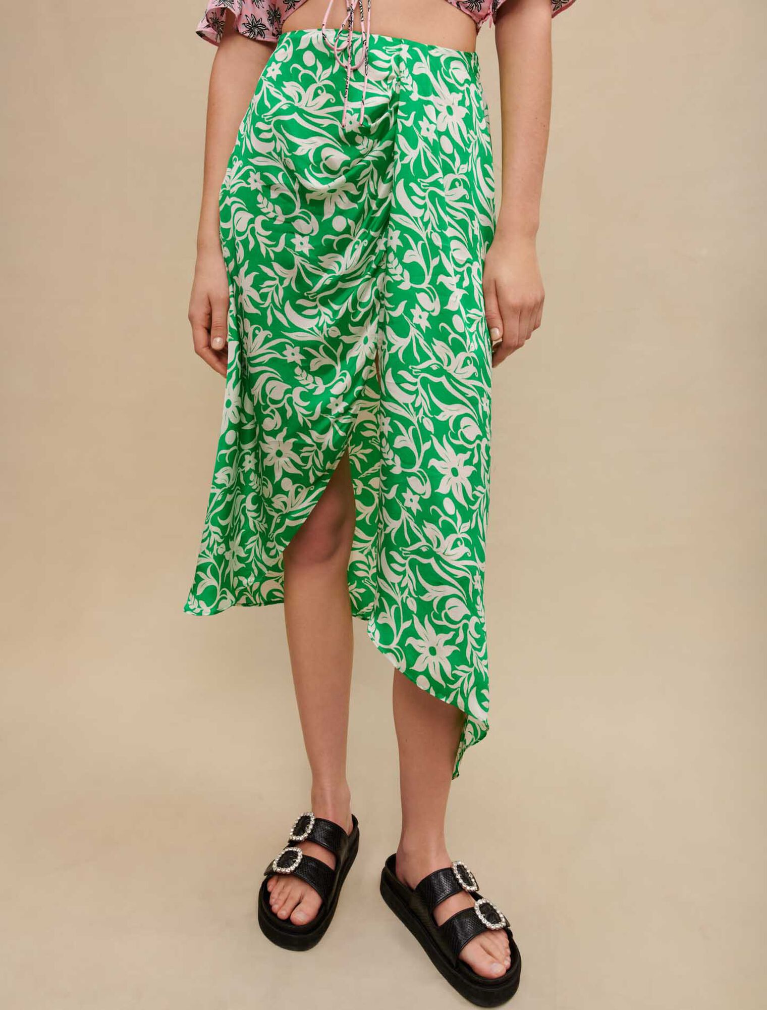 Mini gonna drappeggiata