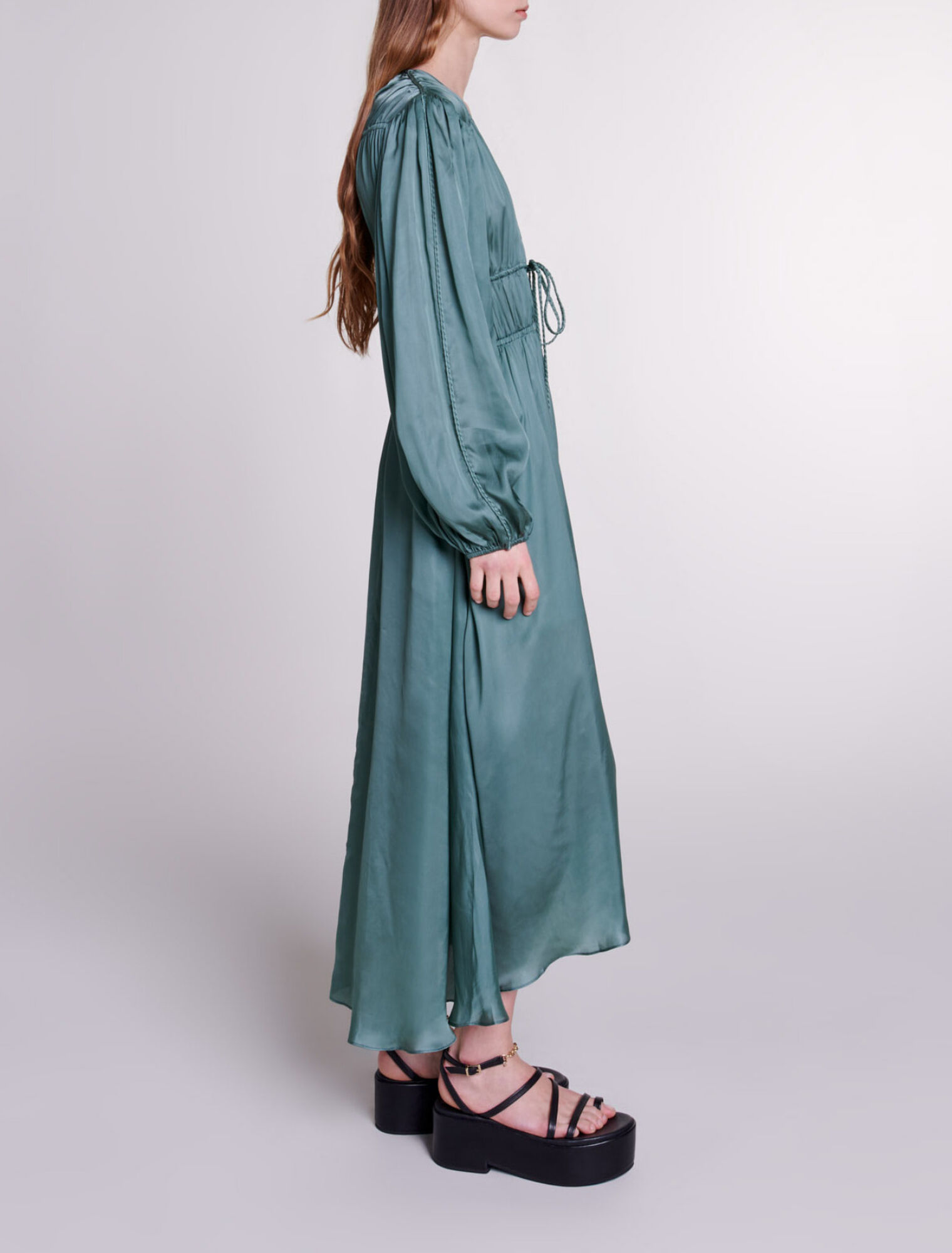 Abito lungo satinato