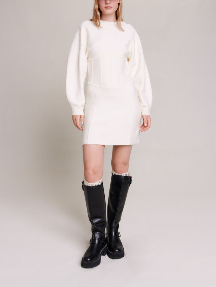 Abito in maglia effetto corsetto