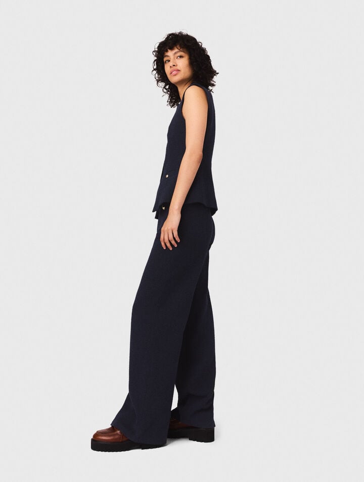 Pantaloni dritti in tweed