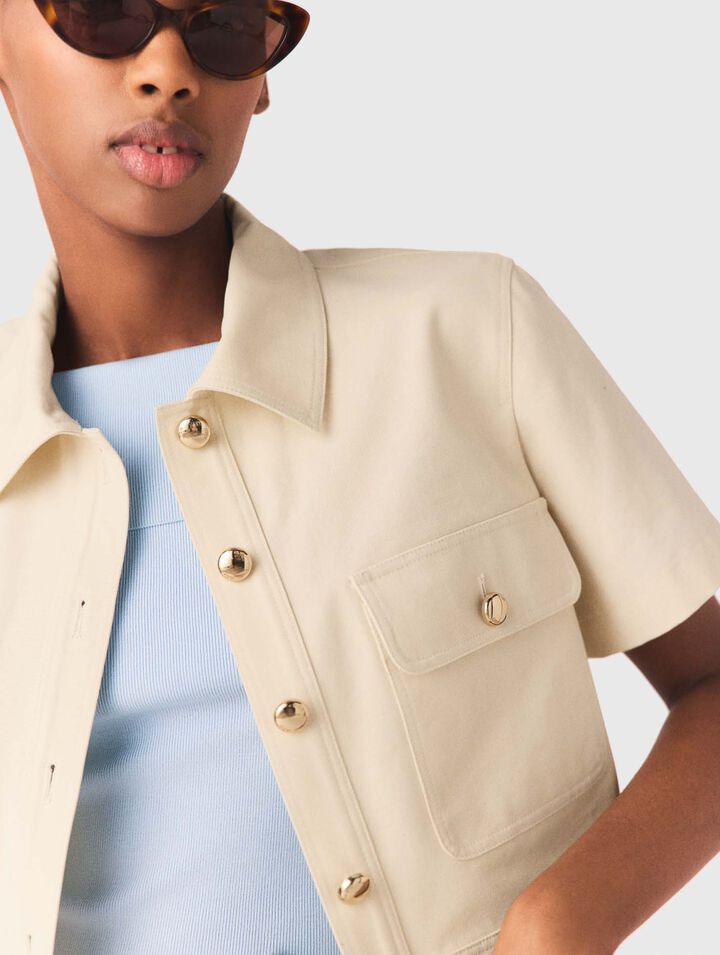 Giacca corta a maniche corte