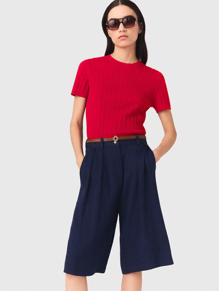 Bermuda in lino misto