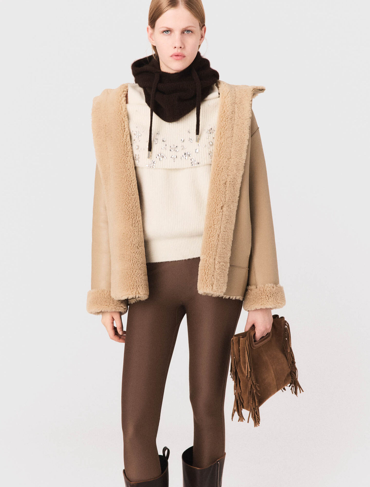 Cappotto reversibile con cappuccio