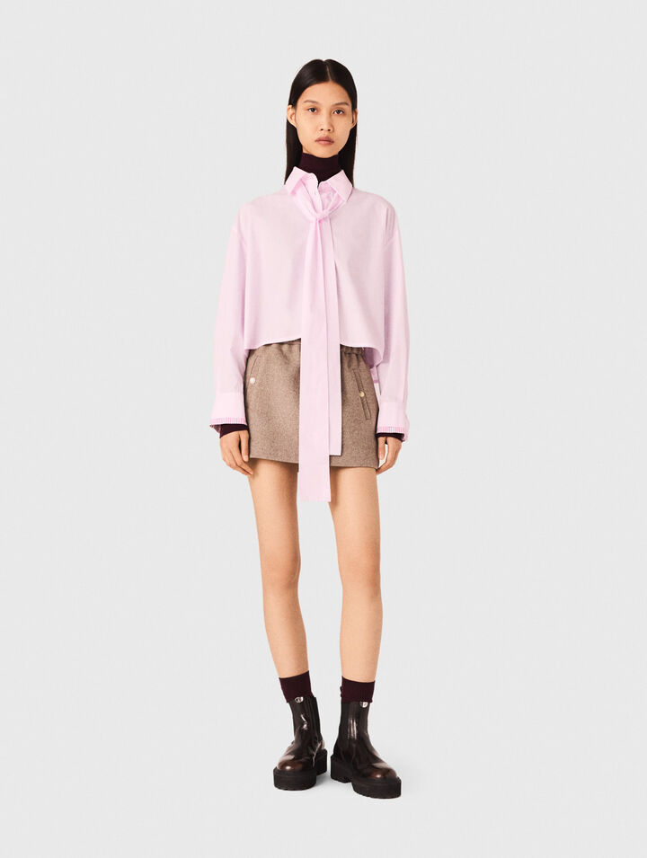 Camicia corta con lavallière