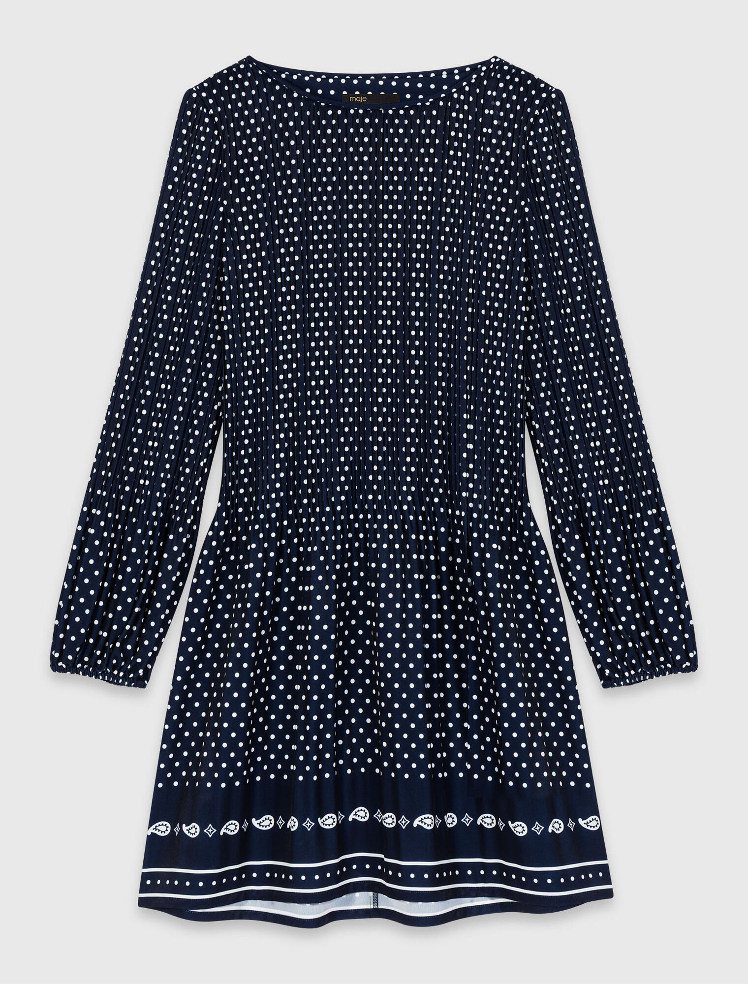 Abito plissettato con stampa