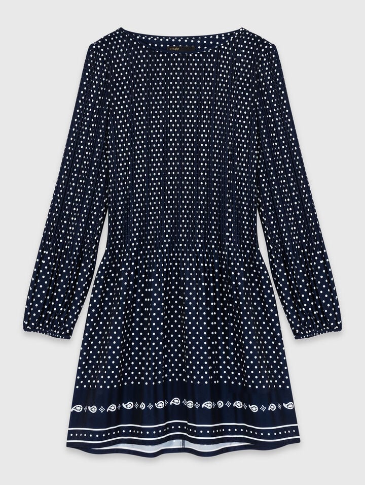 Abito plissettato con stampa