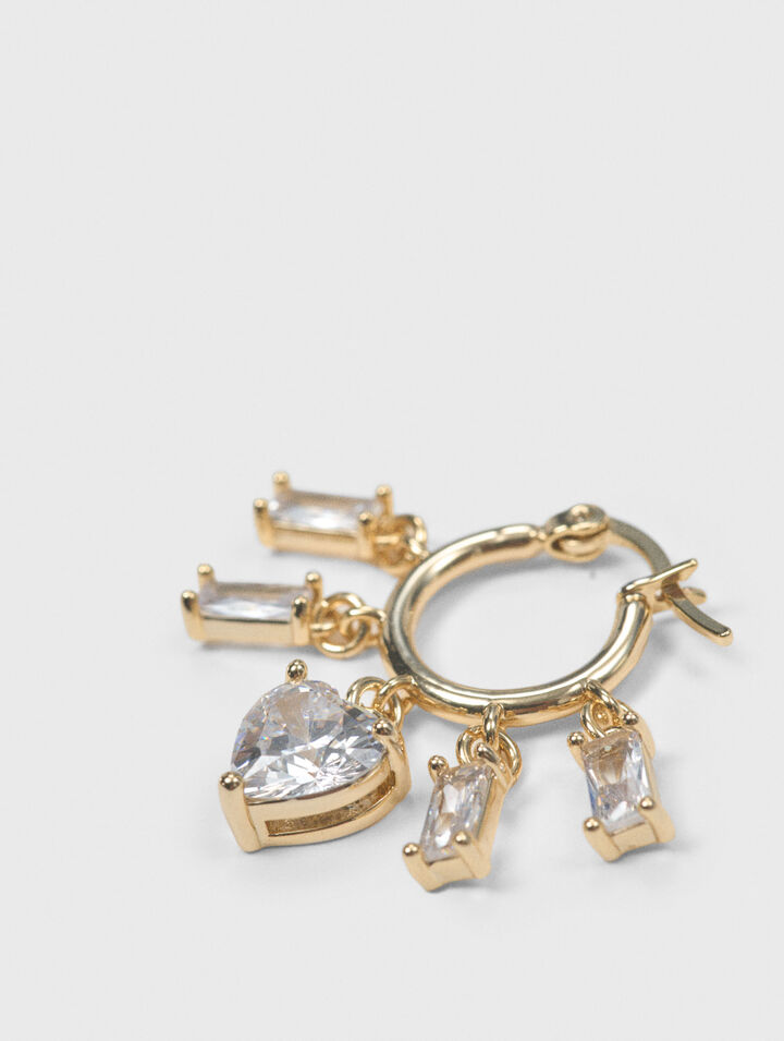 Cerchi dorati con gioielli strass