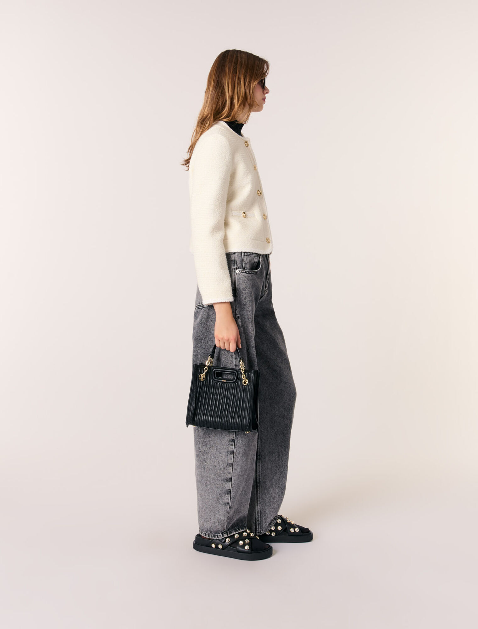 Mini borsa tote in pelle trapuntata