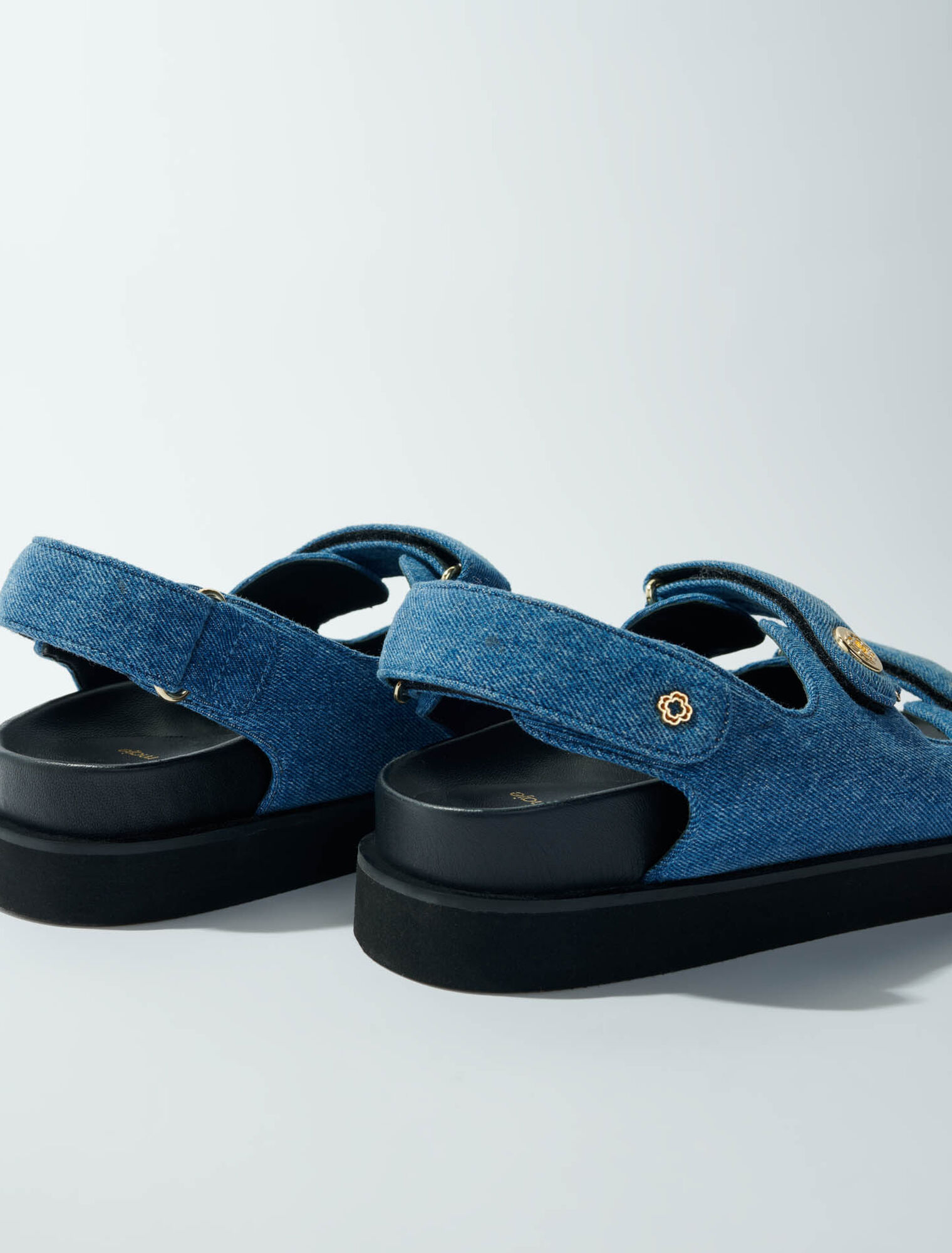 Sandali bassi in denim