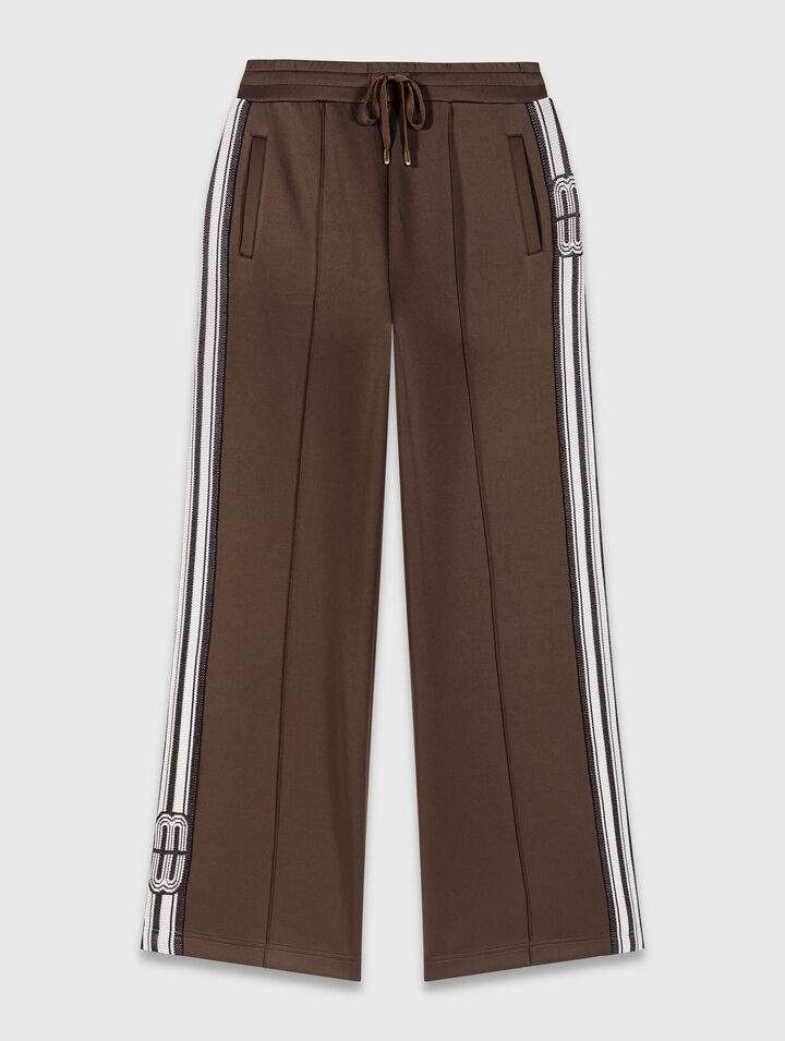 Pantaloni con bande dritte