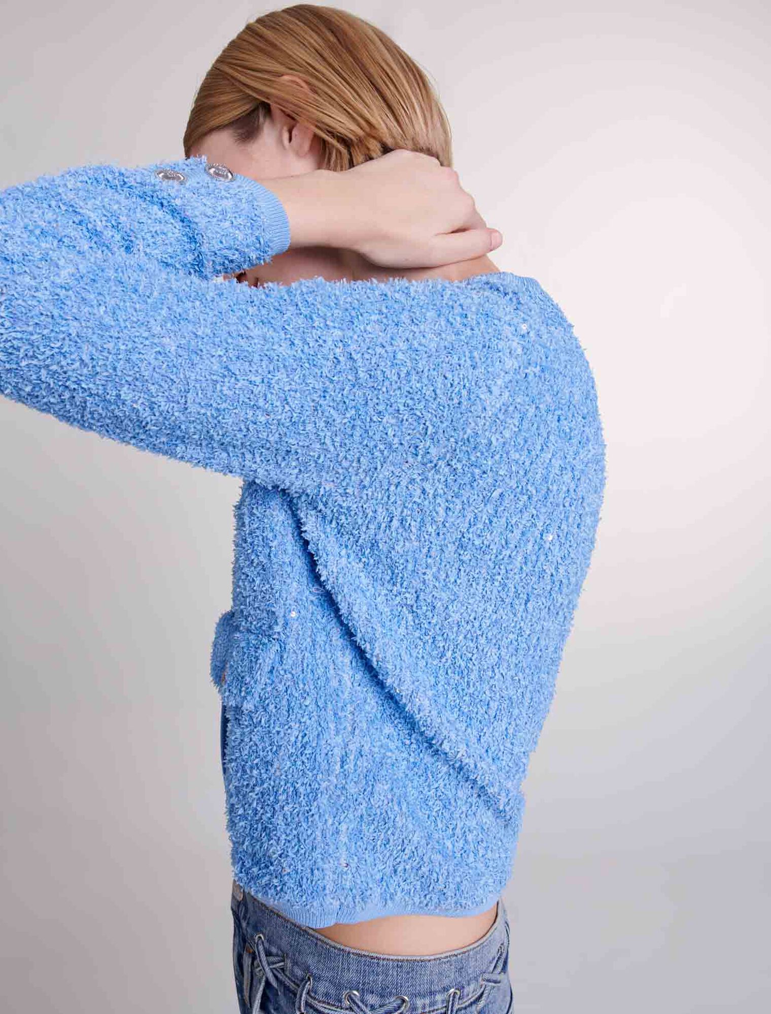 Cardigan in maglia con lustrini